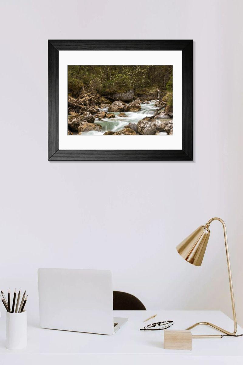 Shown hanging in a room: Modern 14"x12" (36x31cm)