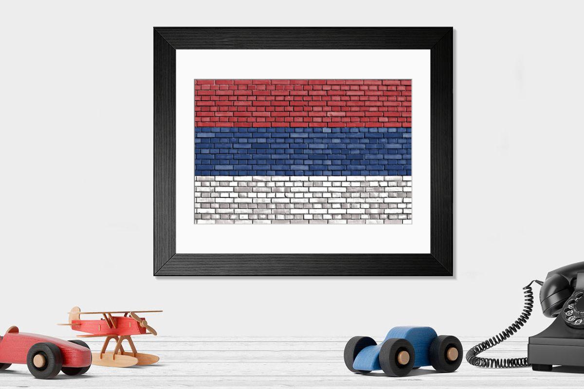 Shown hanging in a room: Modern 14"x12" (36x31cm)