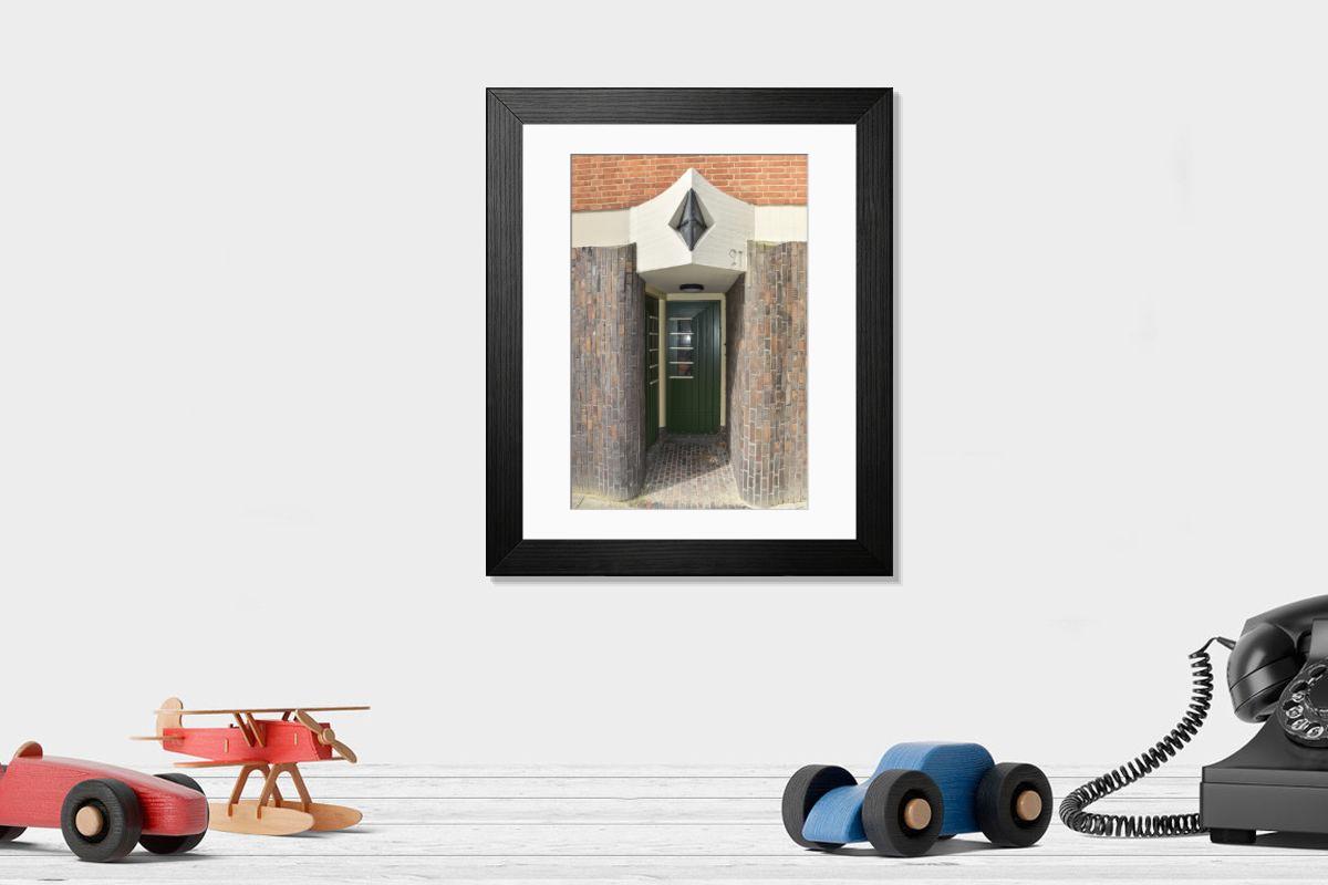 Shown hanging in a room: Modern 14"x12" (36x31cm)