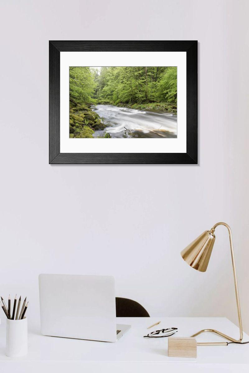 Shown hanging in a room: Modern 14"x12" (36x31cm)
