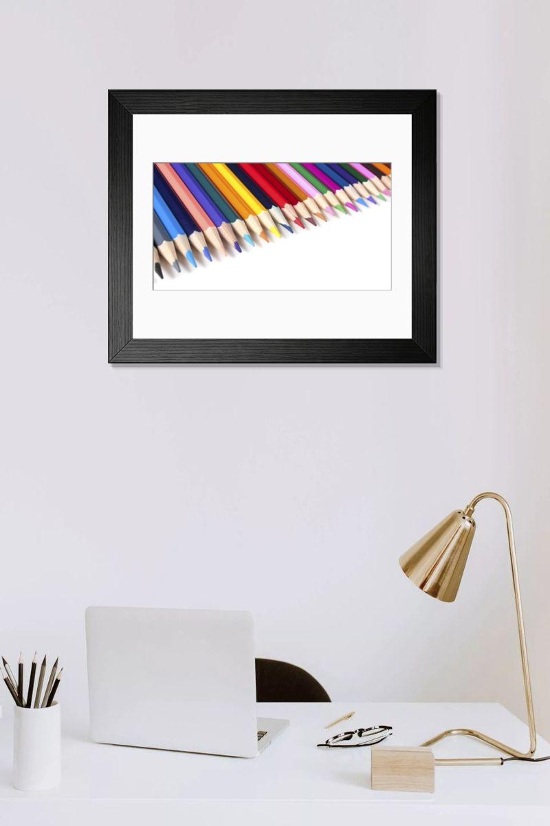 Shown hanging in a room: Modern 14"x12" (36x31cm)