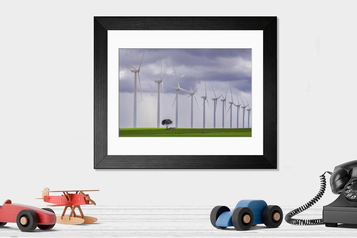 Shown hanging in a room: Modern 14"x12" (36x31cm)