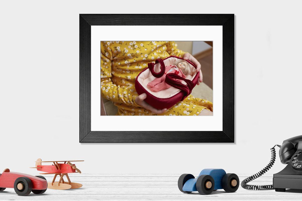 Shown hanging in a room: Modern 14"x12" (36x31cm)
