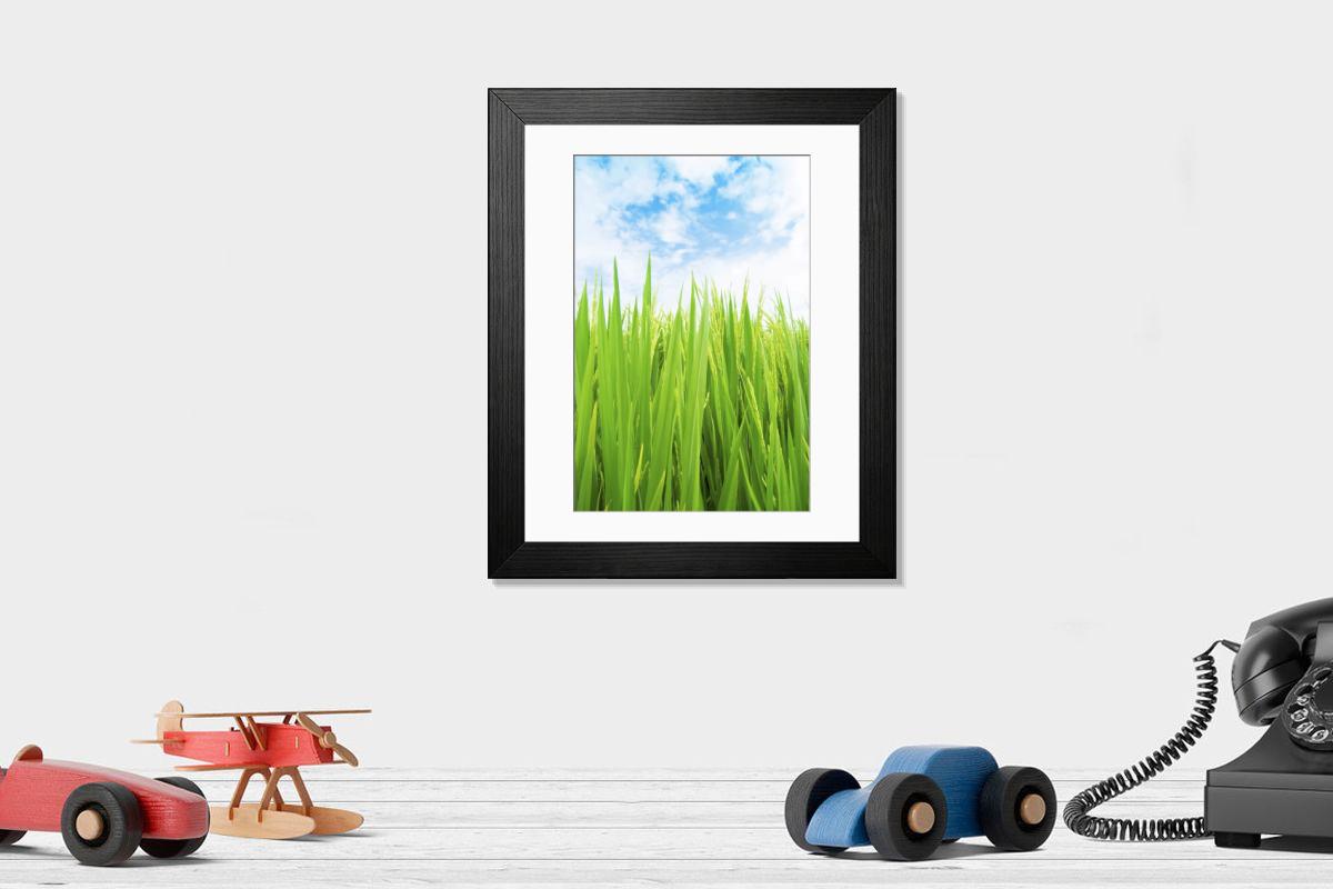 Shown hanging in a room: Modern 14"x12" (36x31cm)