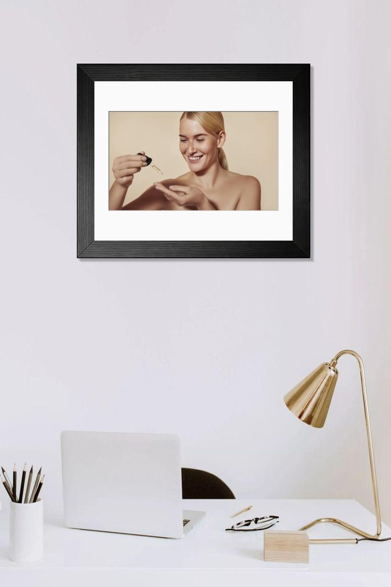Shown hanging in a room: Modern 14"x12" (36x31cm)