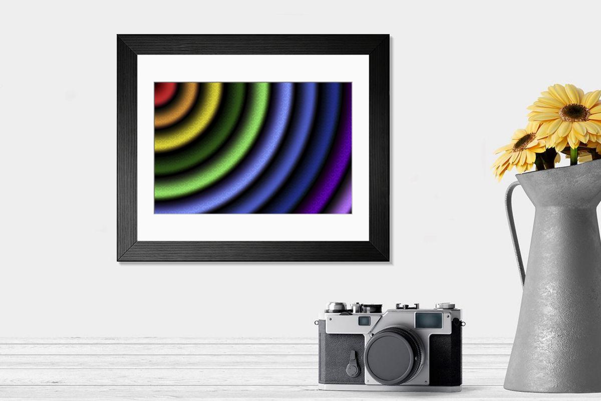 Shown hanging in a room: Modern 14"x12" (36x31cm)