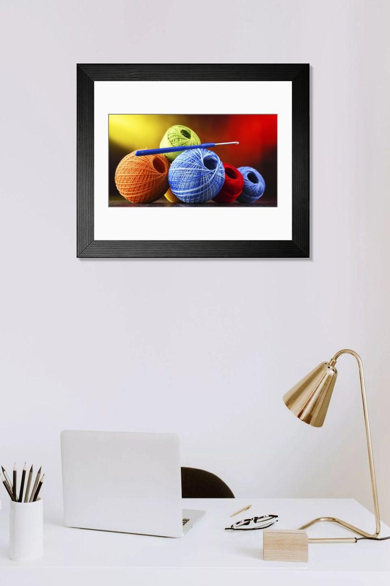 Shown hanging in a room: Modern 14"x12" (36x31cm)