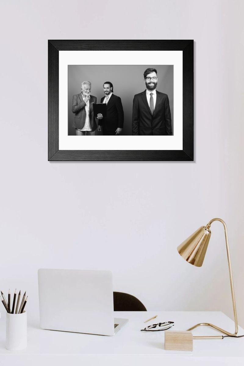Shown hanging in a room: Modern 14"x12" (36x31cm)