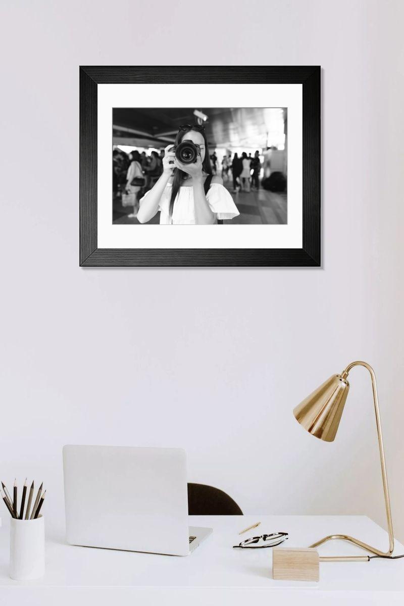 Shown hanging in a room: Modern 14"x12" (36x31cm)