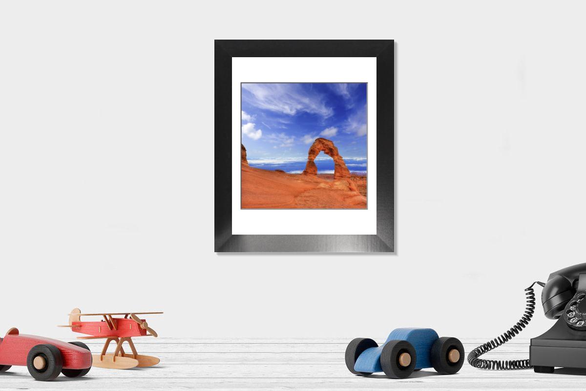 Shown hanging in a room: Modern 12"x10"