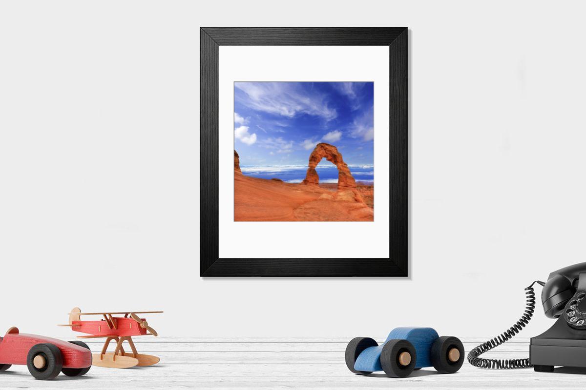 Shown hanging in a room: Modern 14"x12" (36x31cm)