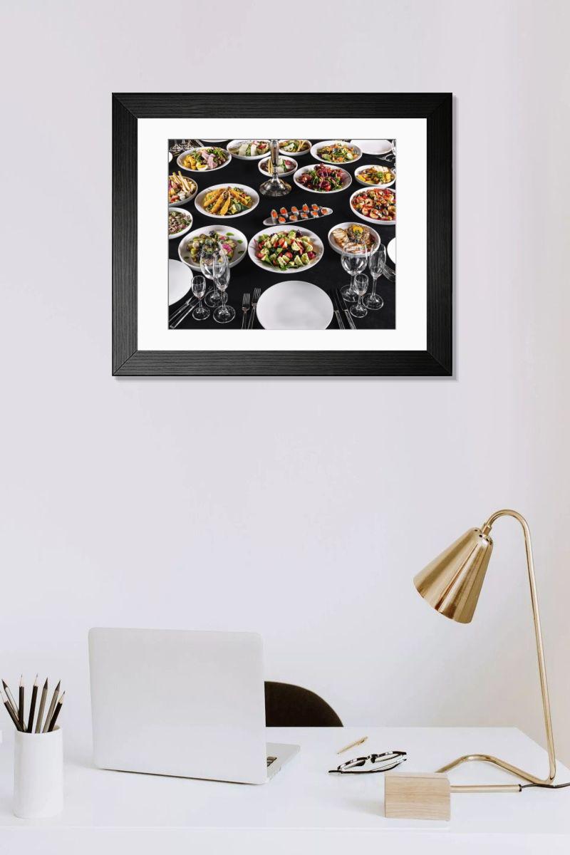 Shown hanging in a room: Modern 14"x12" (36x31cm)