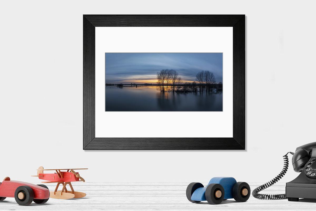 Shown hanging in a room: Modern 14"x12" (36x31cm)