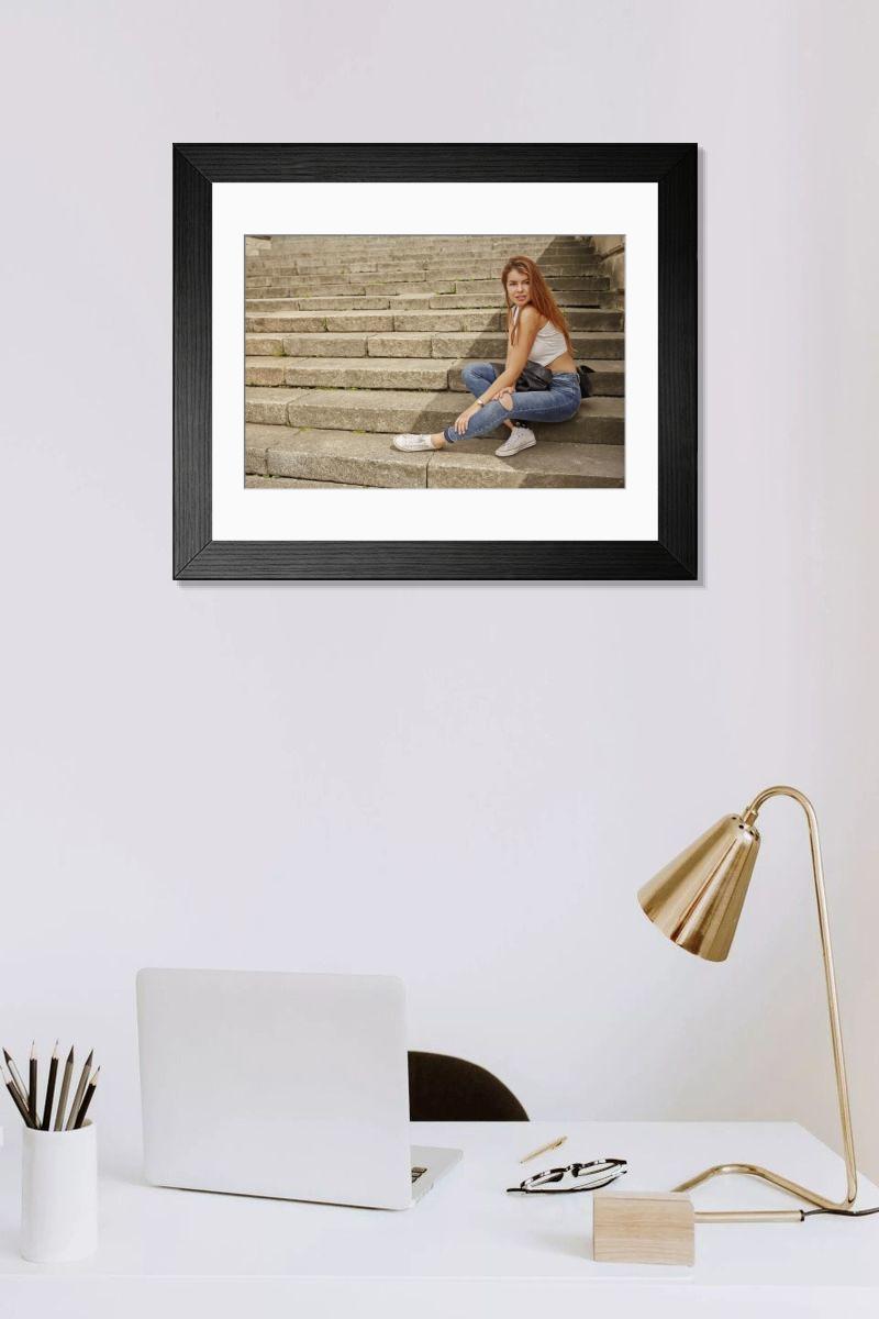 Shown hanging in a room: Modern 14"x12" (36x31cm)