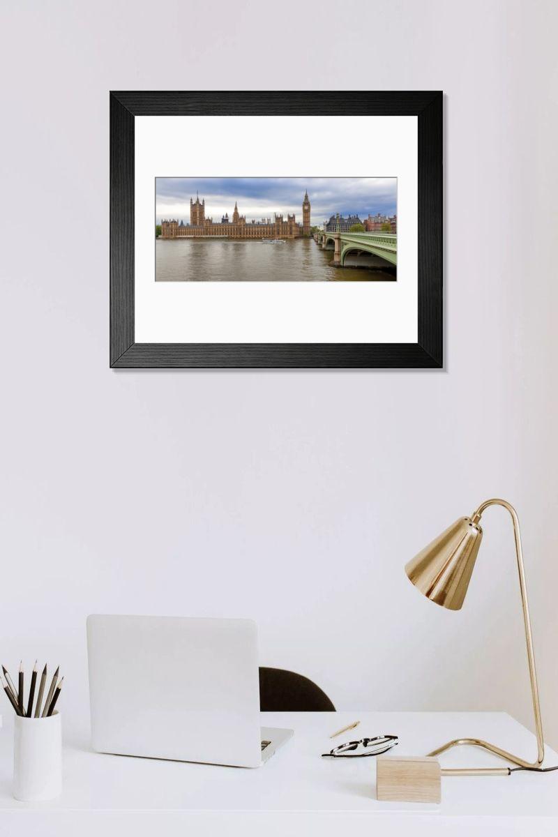 Shown hanging in a room: Modern 14"x12" (36x31cm)