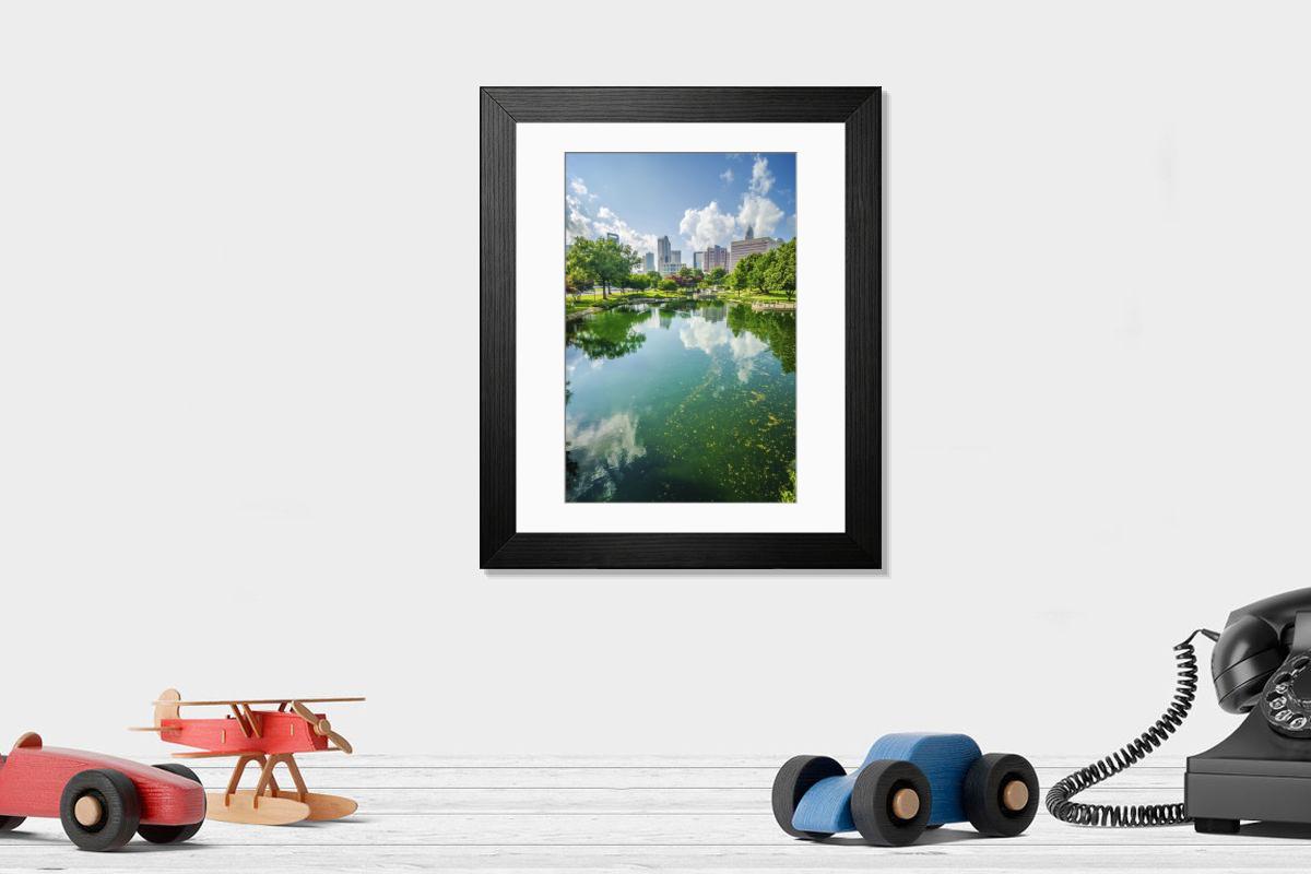 Shown hanging in a room: Modern 14"x12" (36x31cm)
