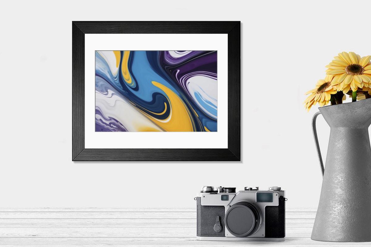 Shown hanging in a room: Modern 14"x12" (36x31cm)