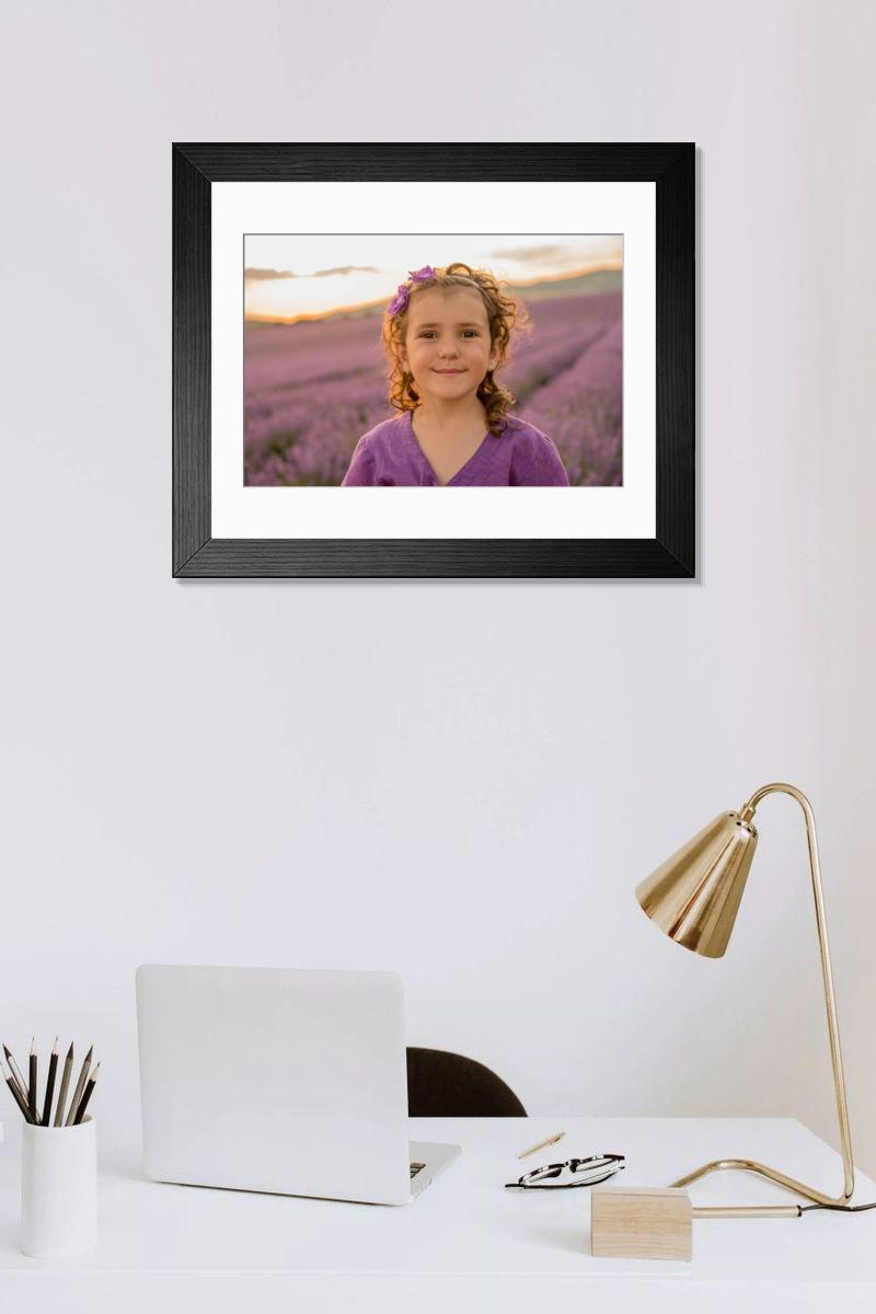 Shown hanging in a room: Modern 14"x12" (36x31cm)