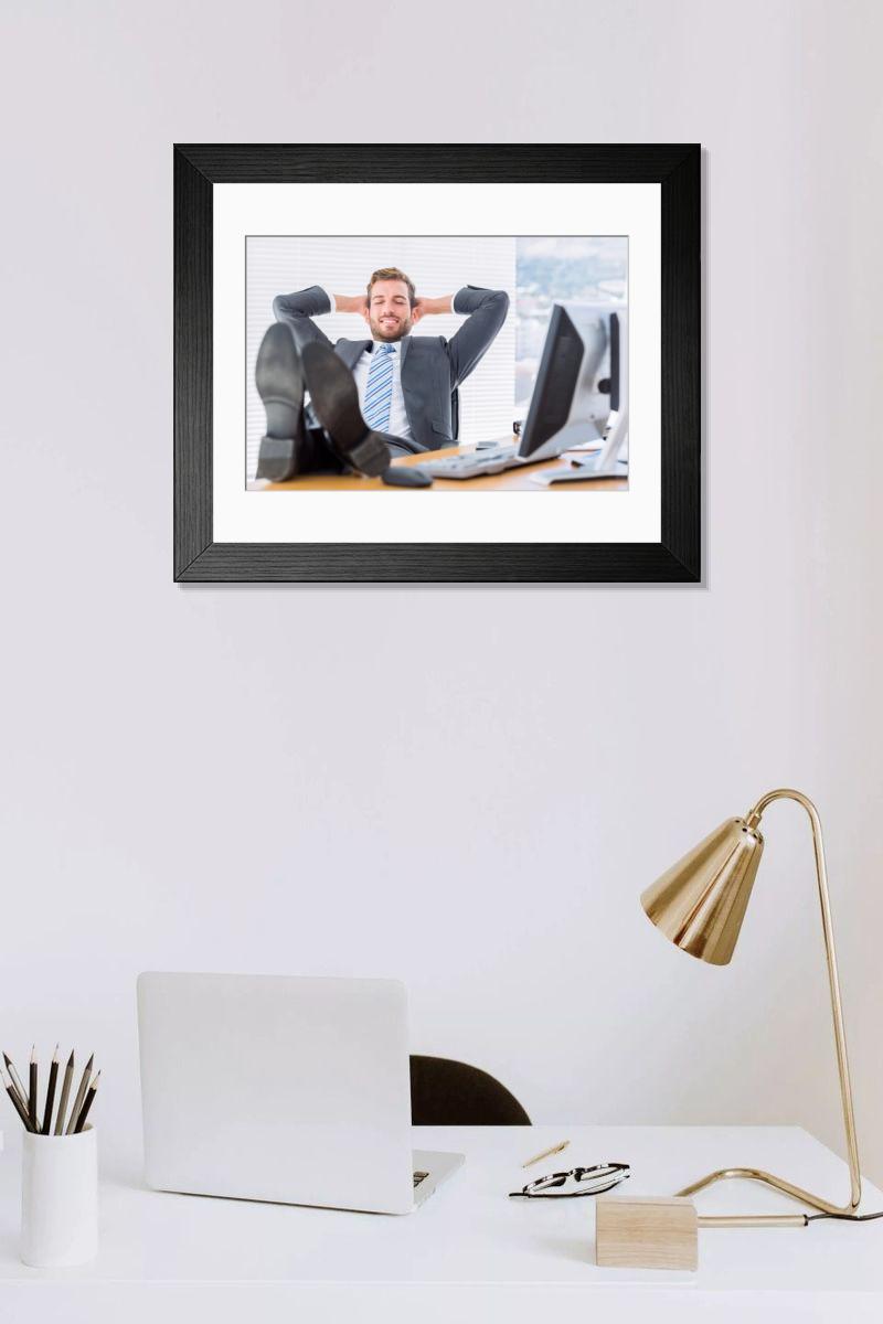 Shown hanging in a room: Modern 14"x12" (36x31cm)