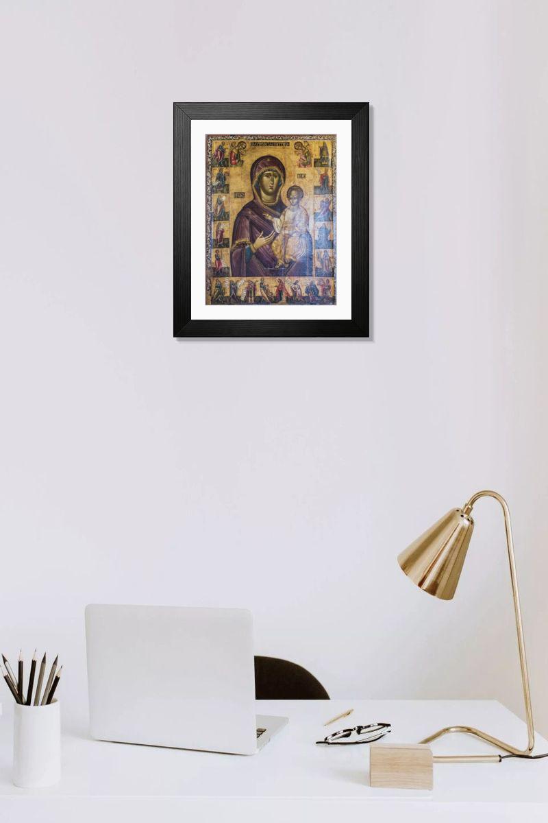 Shown hanging in a room: Modern 14"x12" (36x31cm)