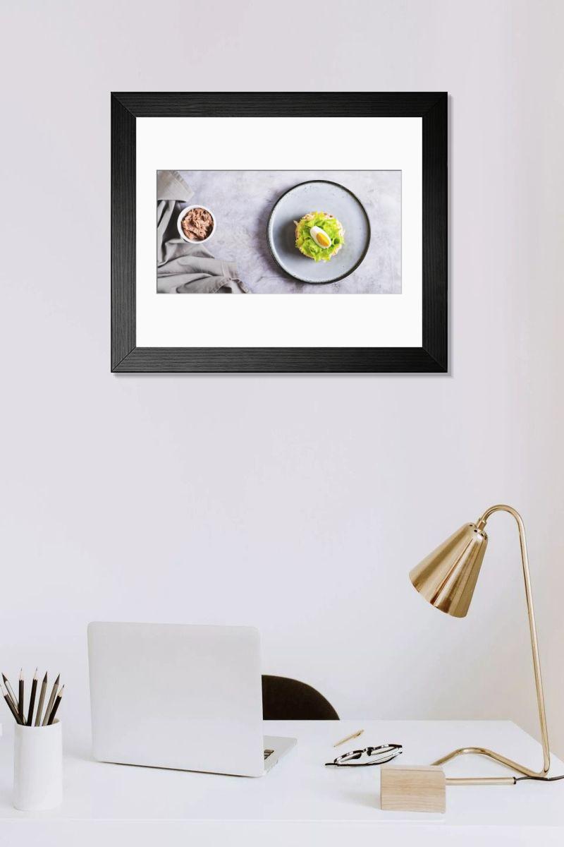 Shown hanging in a room: Modern 14"x12" (36x31cm)