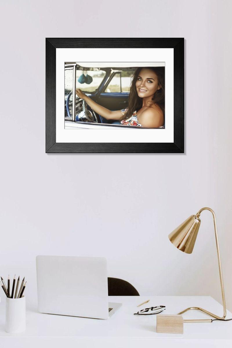 Shown hanging in a room: Modern 14"x12" (36x31cm)