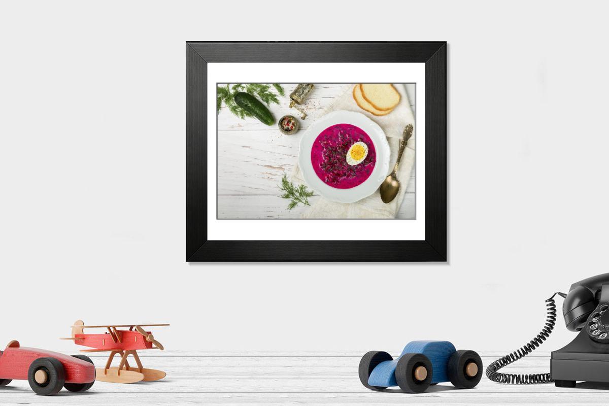 Shown hanging in a room: Modern 12"x10"