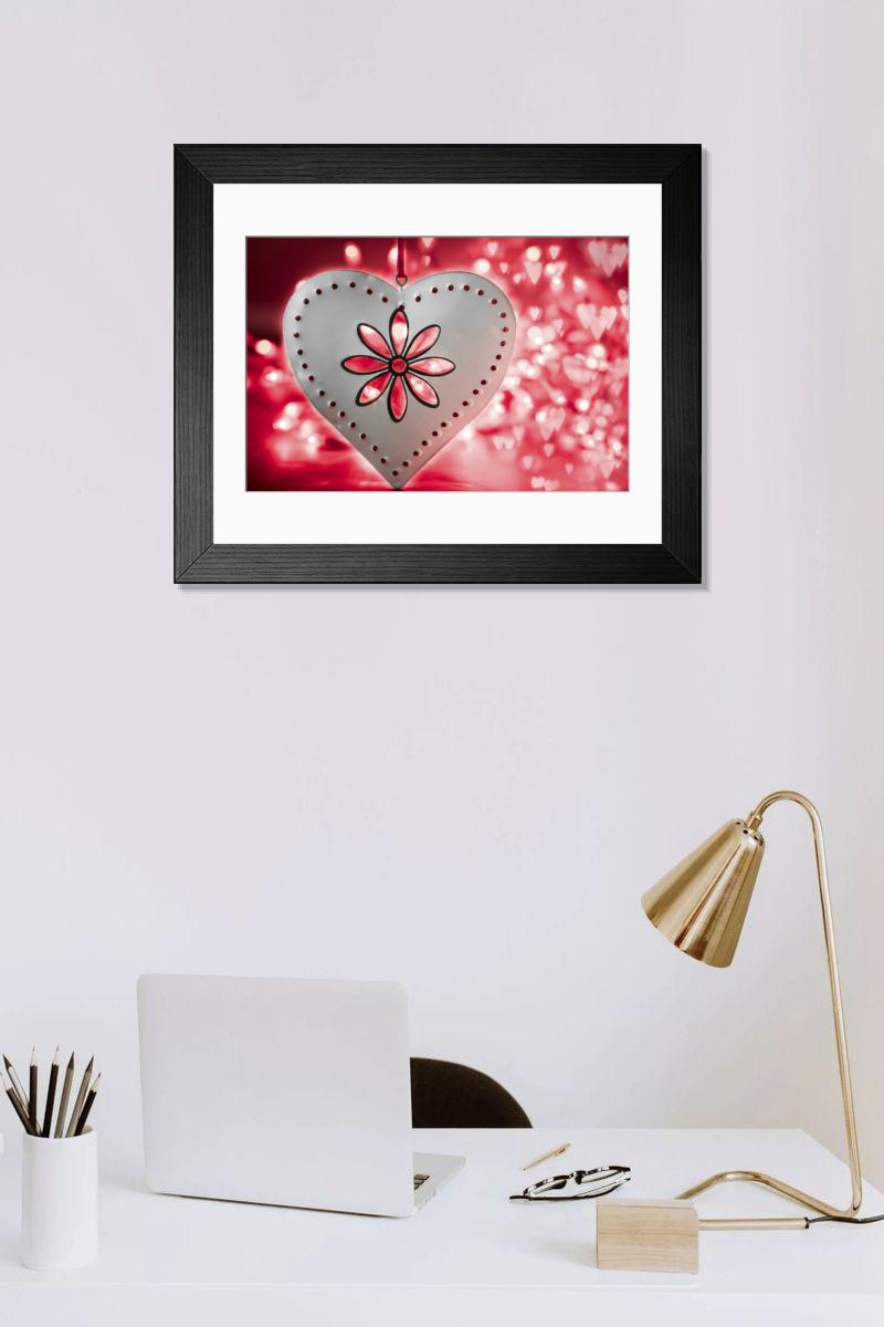 Shown hanging in a room: Modern 14"x12" (36x31cm)