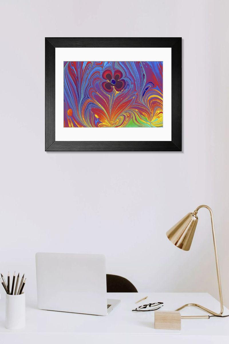 Shown hanging in a room: Modern 14"x12" (36x31cm)