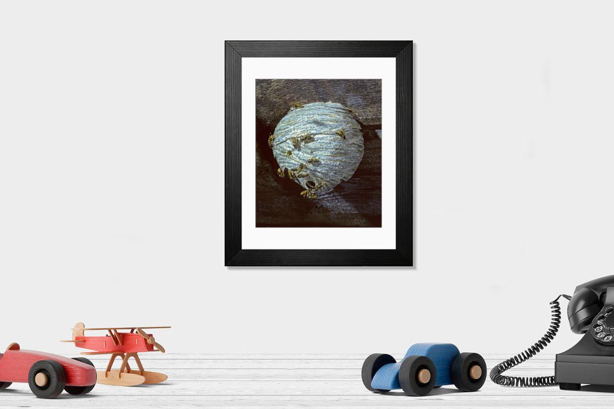 Shown hanging in a room: Modern 14"x12" (36x31cm)