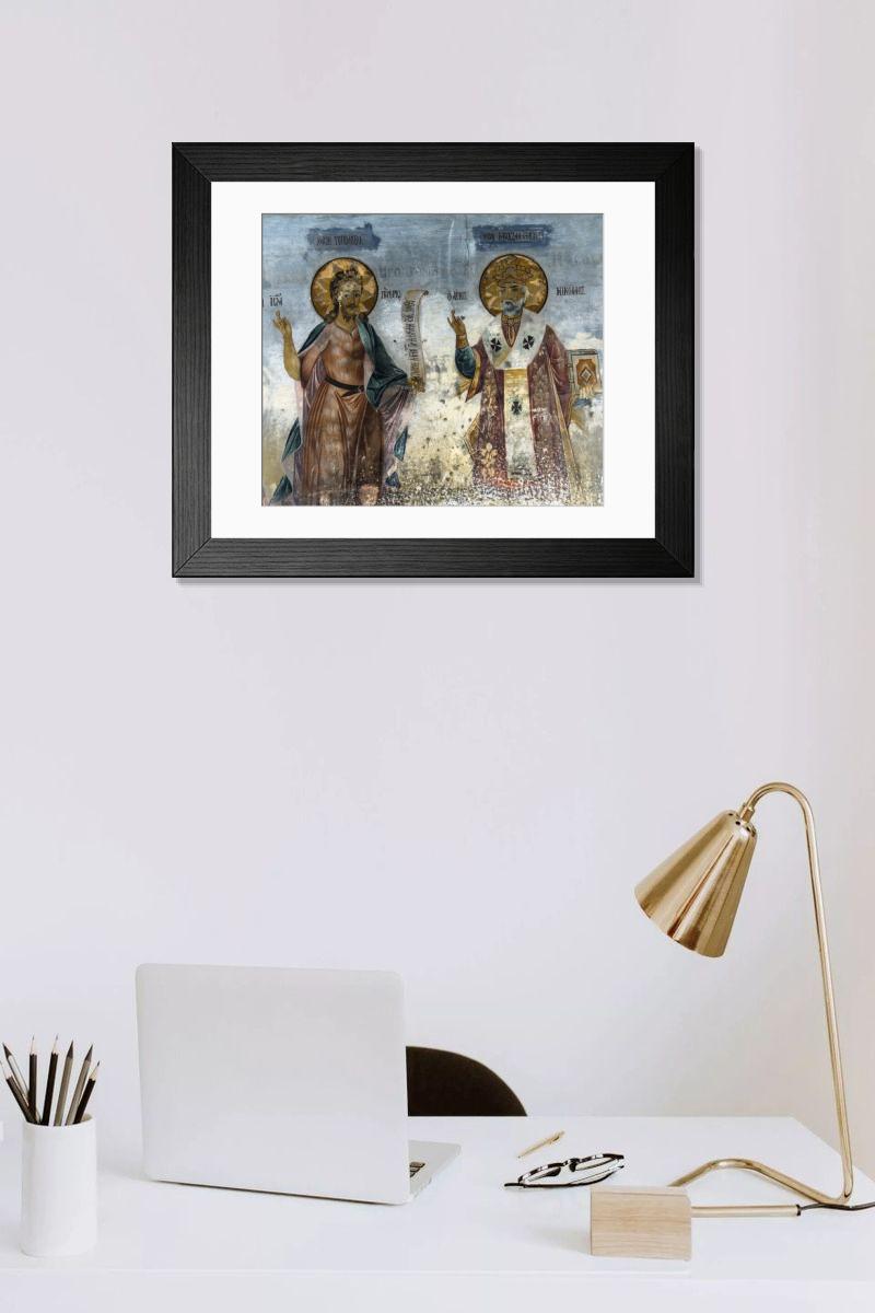 Shown hanging in a room: Modern 14"x12" (36x31cm)