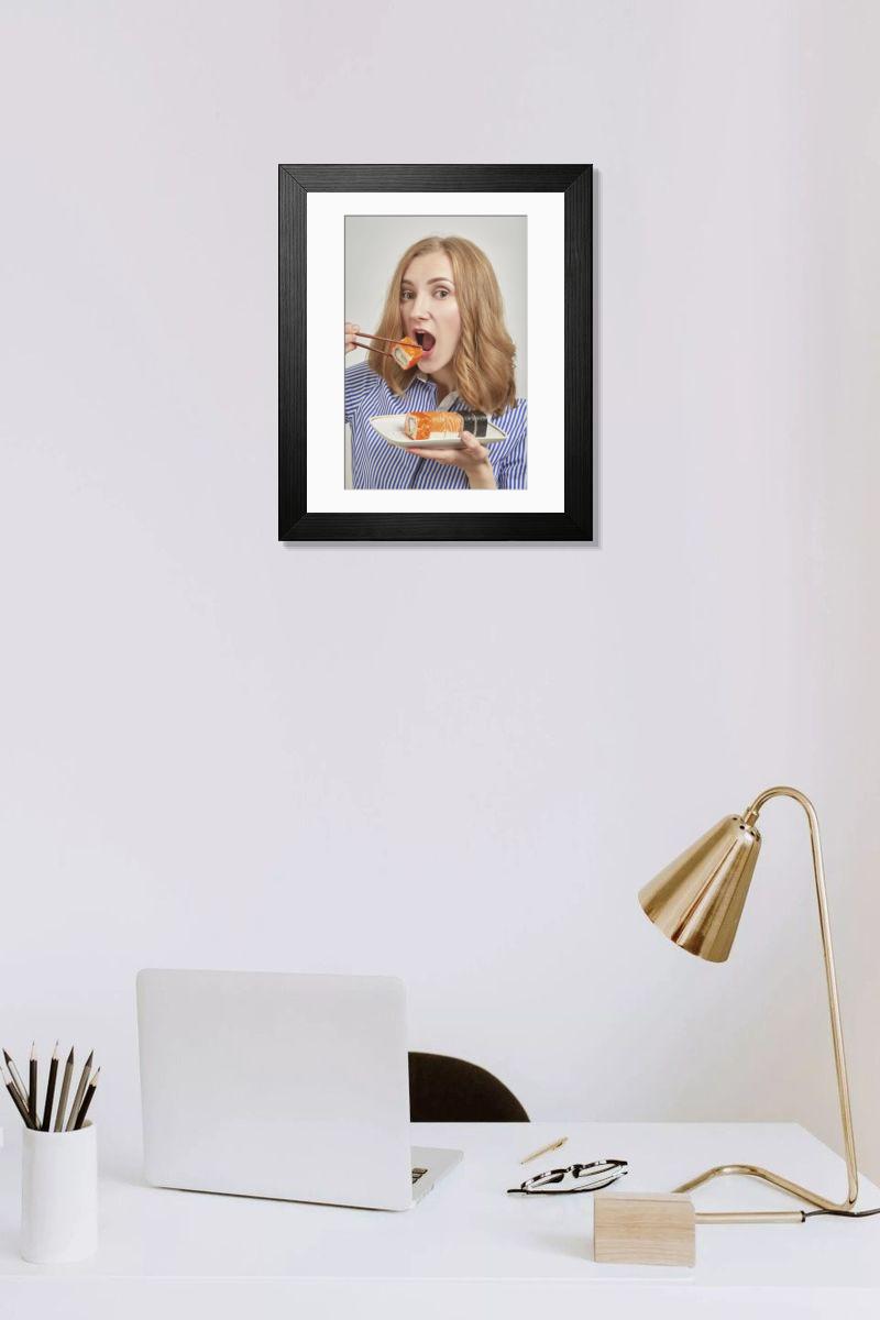 Shown hanging in a room: Modern 14"x12" (36x31cm)