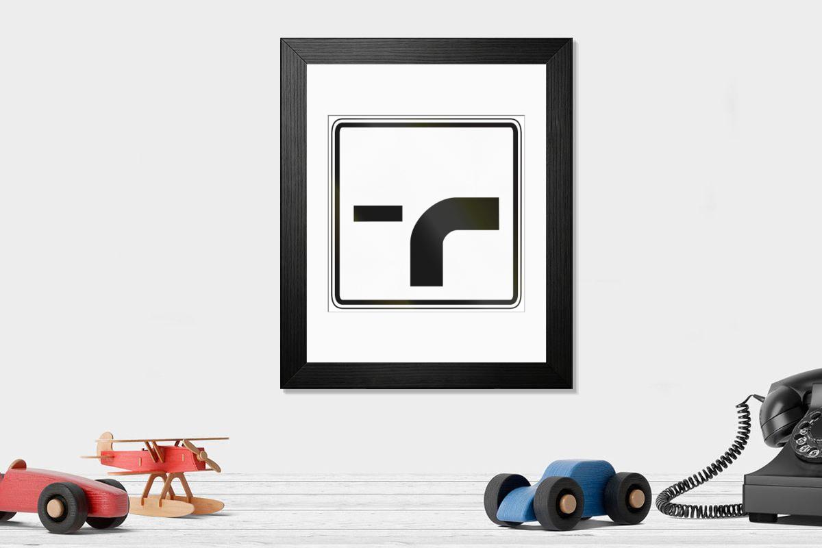 Shown hanging in a room: Modern 14"x12" (36x31cm)