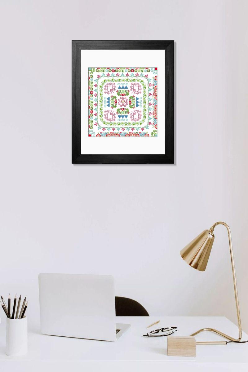 Shown hanging in a room: Modern 14"x12" (36x31cm)
