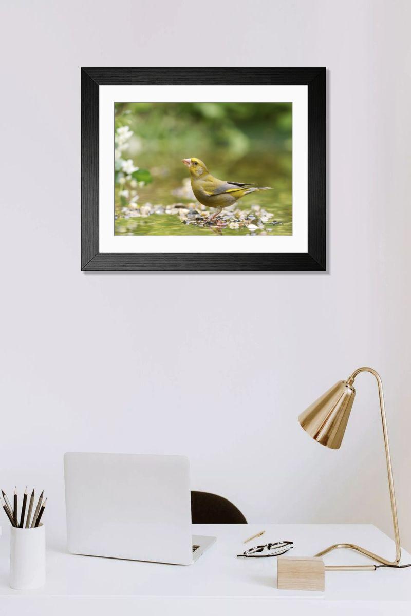 Shown hanging in a room: Modern 14"x12" (36x31cm)