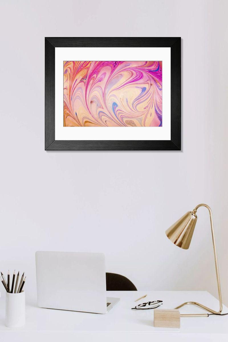 Shown hanging in a room: Modern 14"x12" (36x31cm)