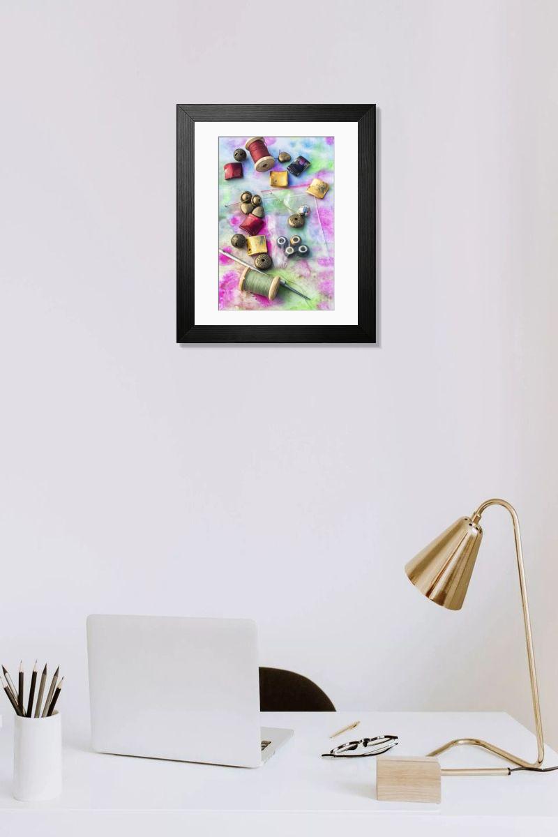 Shown hanging in a room: Modern 14"x12" (36x31cm)