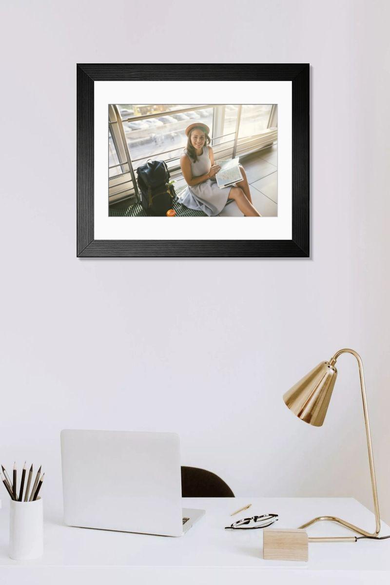 Shown hanging in a room: Modern 14"x12" (36x31cm)