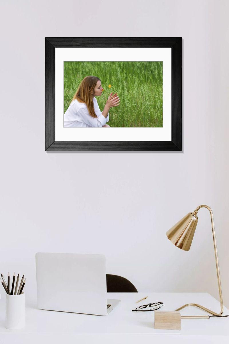 Shown hanging in a room: Modern 14"x12" (36x31cm)