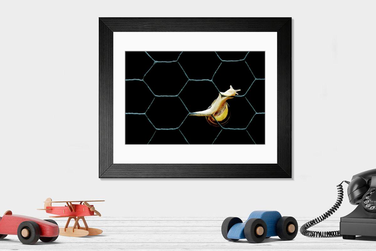 Shown hanging in a room: Modern 14"x12" (36x31cm)