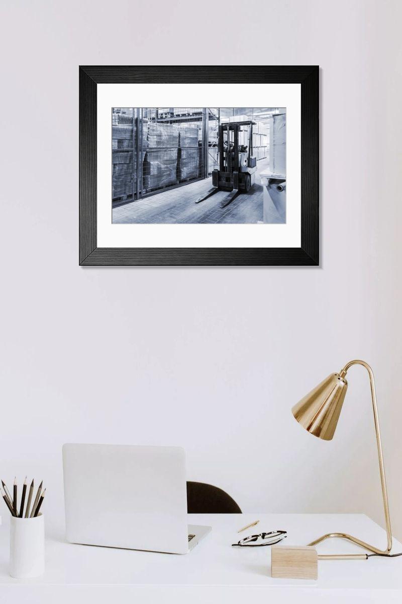 Shown hanging in a room: Modern 14"x12" (36x31cm)