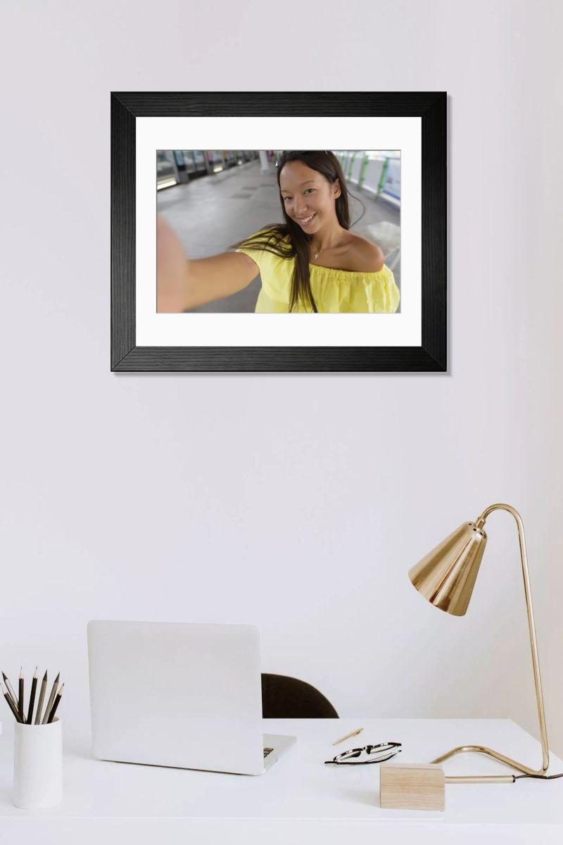 Shown hanging in a room: Modern 14"x12" (36x31cm)
