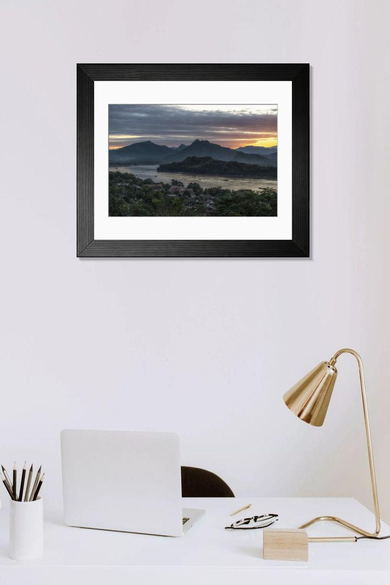 Shown hanging in a room: Modern 14"x12" (36x31cm)