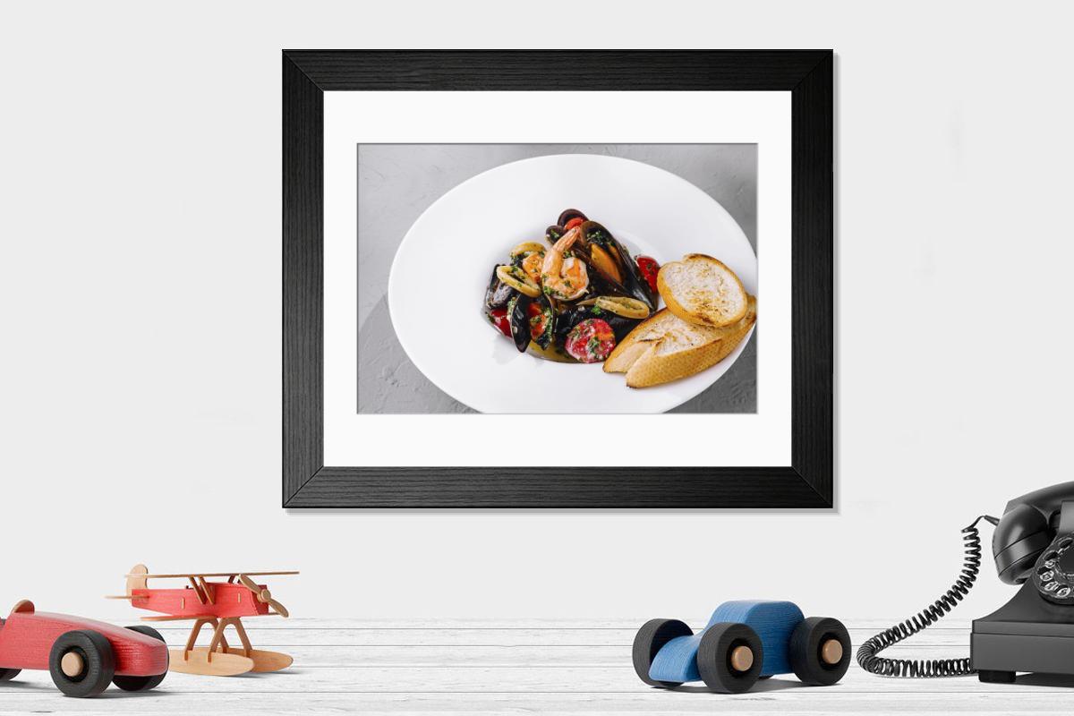Shown hanging in a room: Modern 14"x12" (36x31cm)