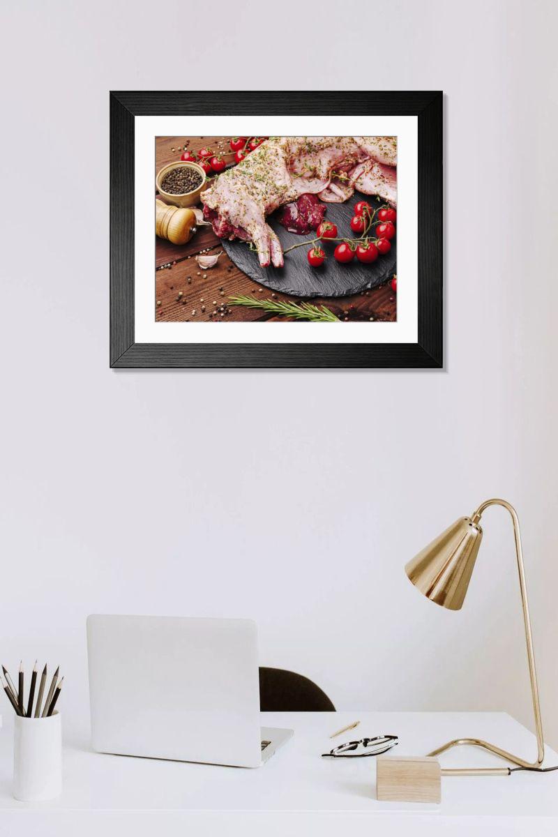 Shown hanging in a room: Modern 14"x12" (36x31cm)