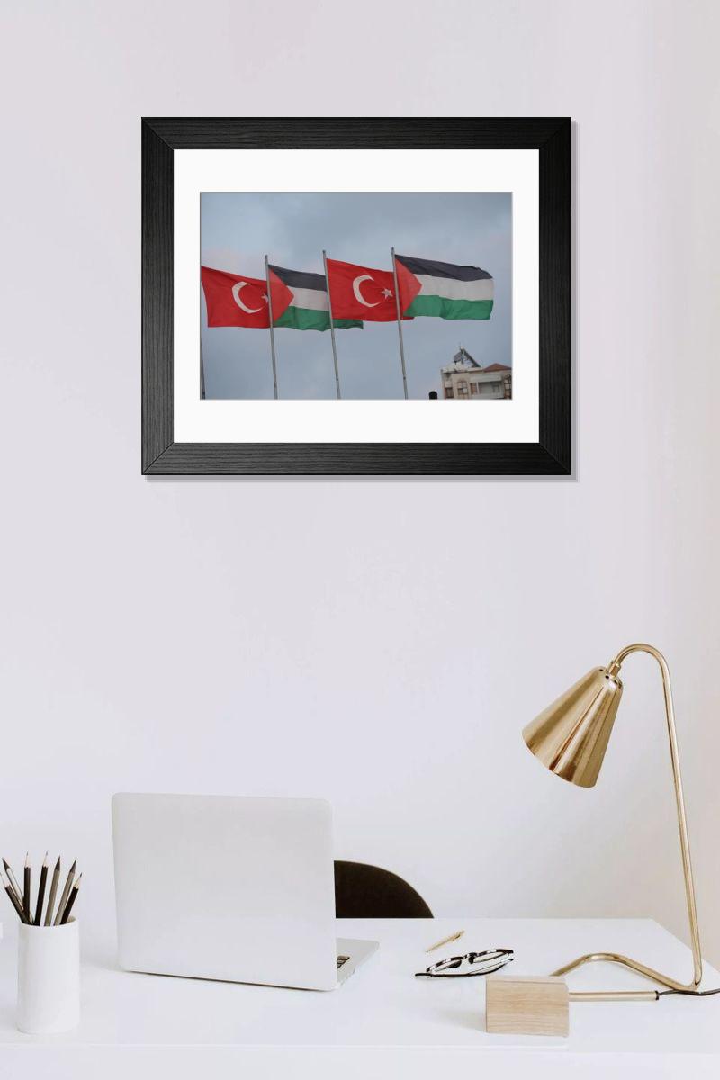 Shown hanging in a room: Modern 14"x12" (36x31cm)