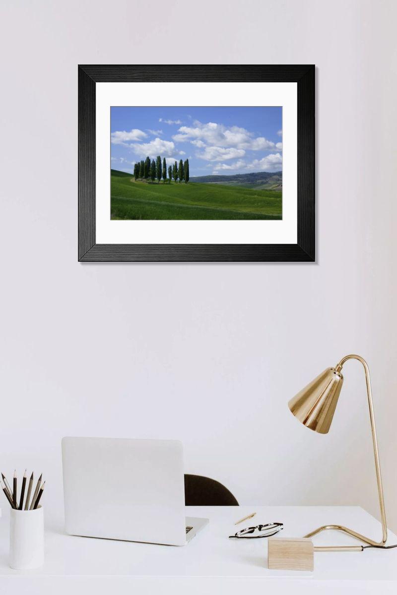 Shown hanging in a room: Modern 14"x12" (36x31cm)