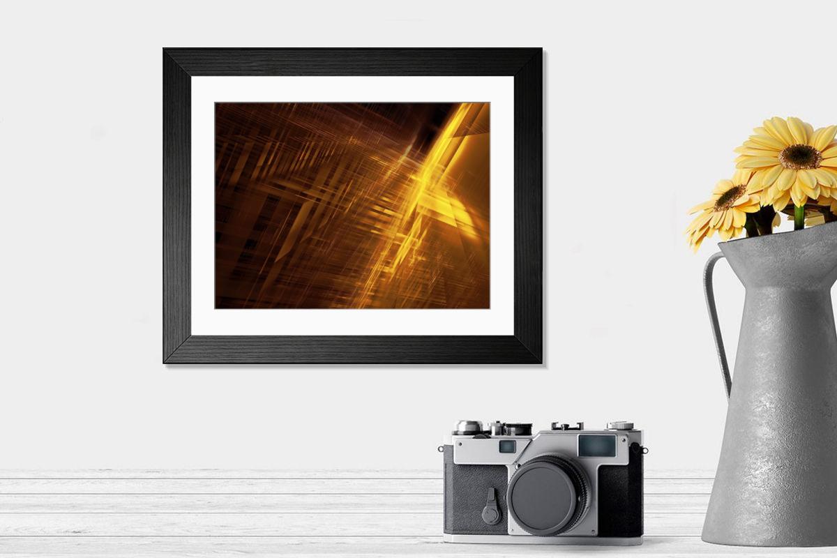 Shown hanging in a room: Modern 14"x12" (36x31cm)