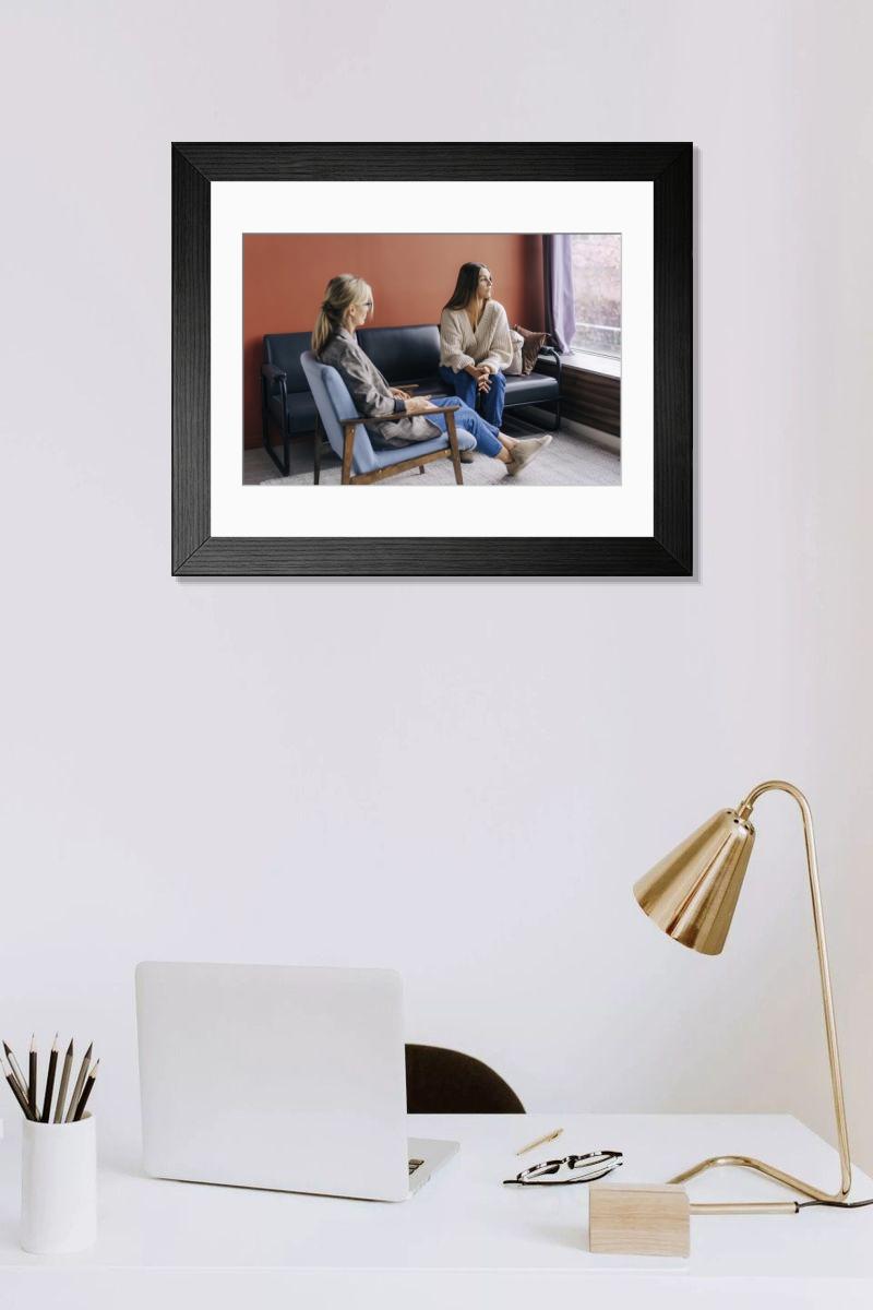 Shown hanging in a room: Modern 14"x12" (36x31cm)