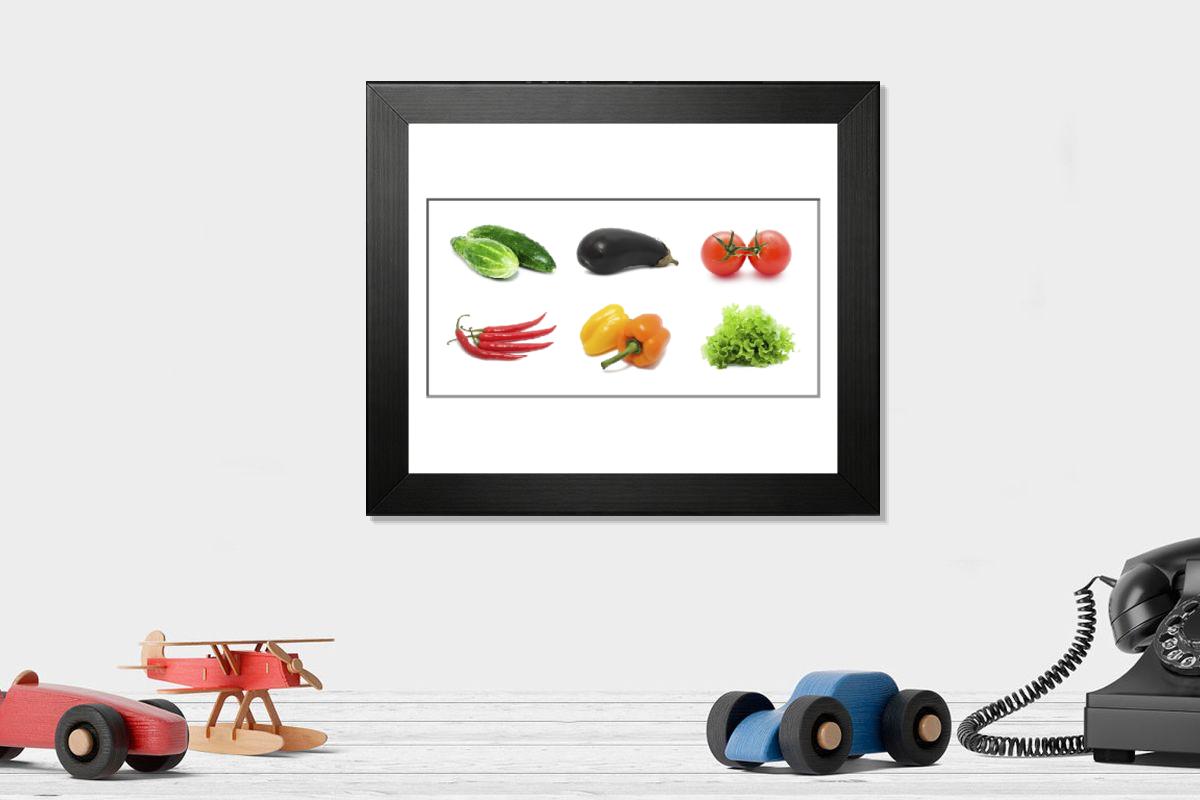 Shown hanging in a room: Modern 12"x10"